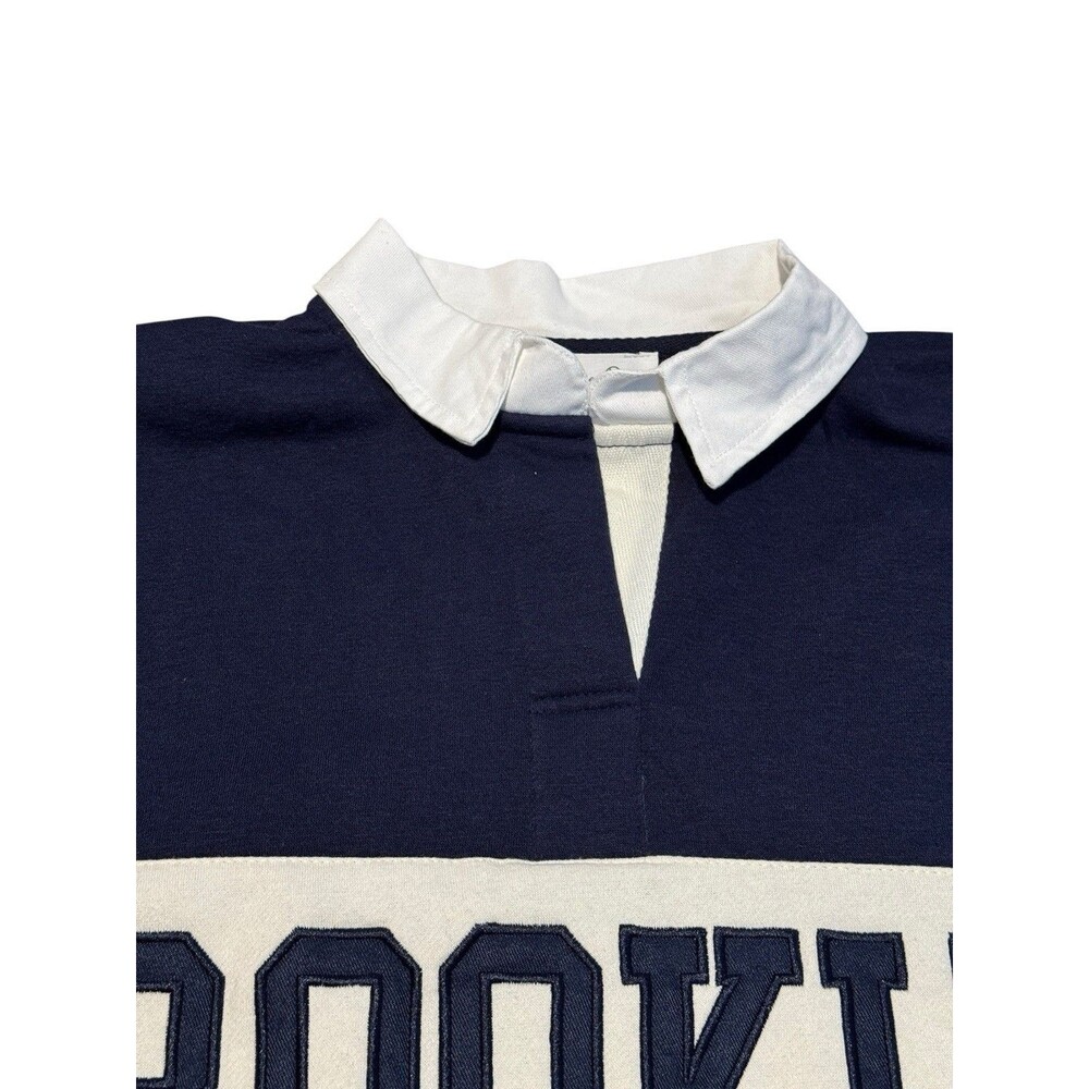 Hippie Rose Brooklyn Polo Shirt Womens M Blue Long Sleeve Cotton Blend NWT - Picture 4 of 14